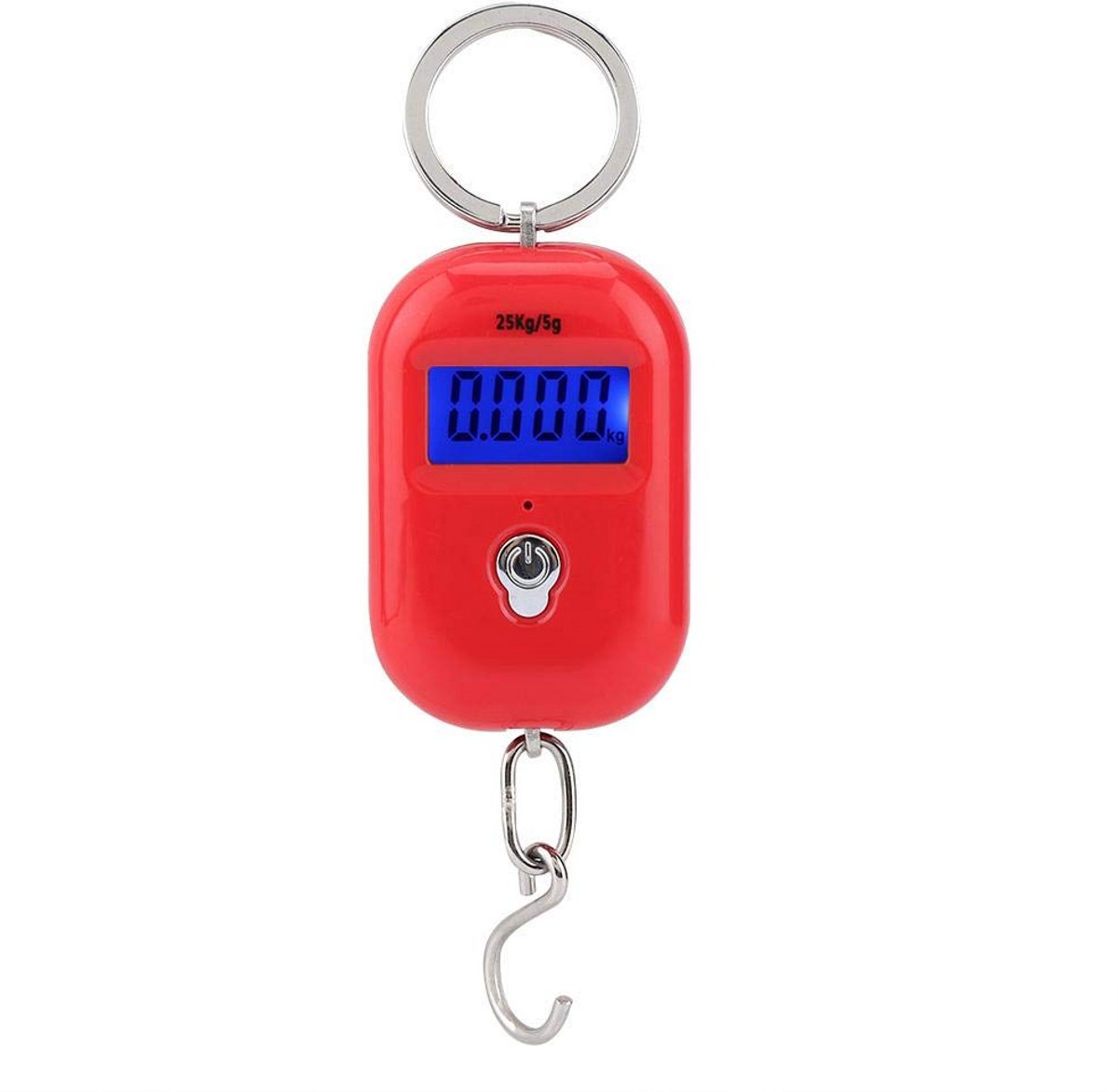 Draagbare Digitale Weegschaal 25 kg met Haak - Mini Pocket Weegapparaat