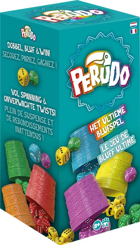 Zygomatic Board Game Studio Perudo - Dobbelsteen blufspel met bekers - 2-6 spelers