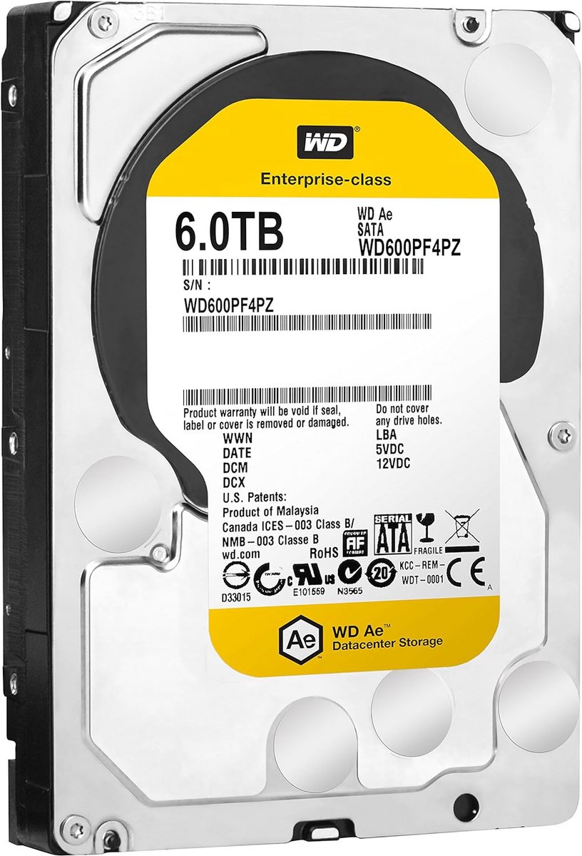 Datacenter Harde Schijf 6TB 5400/5760RPM SATA III 64MB voor Archivering