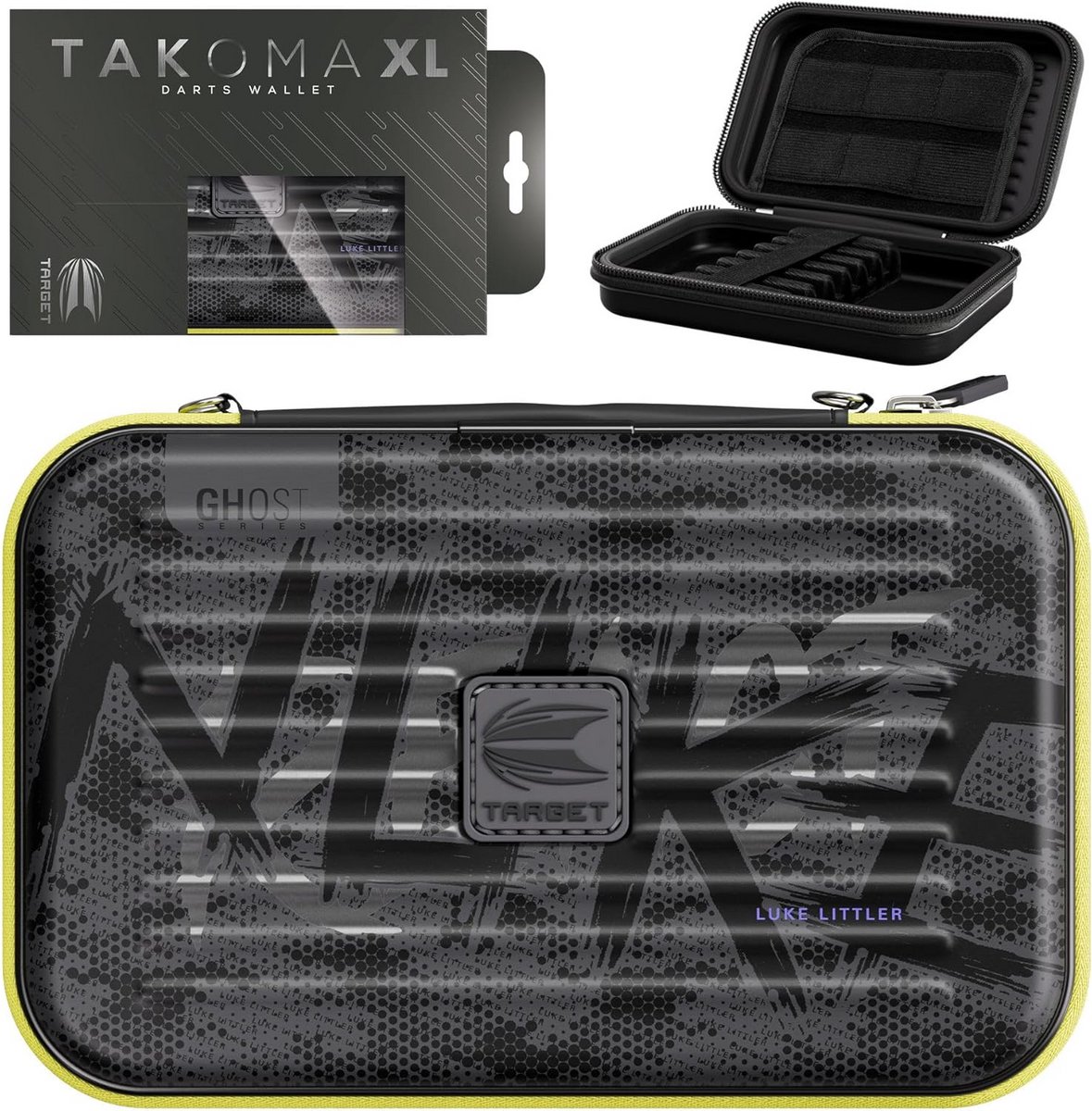 Professionele Dart Wallet XL Zwart/Wit - Stevige Opbergcase voor 6 Complete Darts en Accessoires