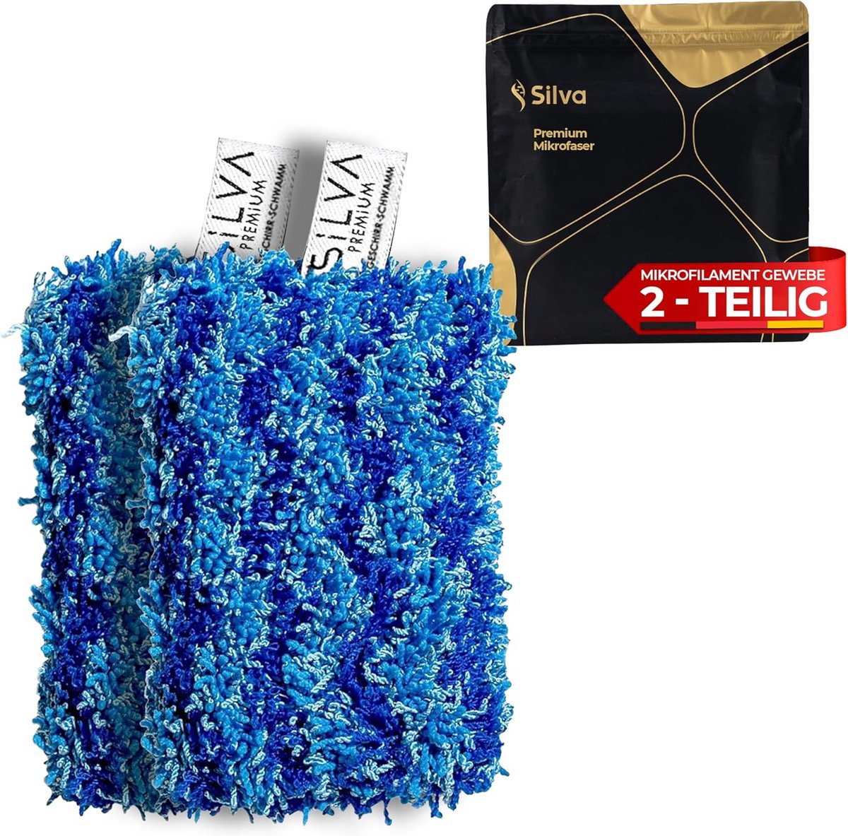 Set van 2 Microvezel Sponzen - Hoge Absorptie voor Keuken & Dagelijkse Schoonmaak