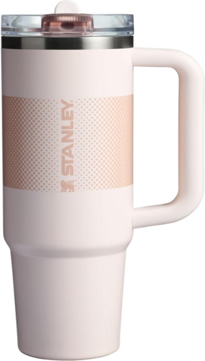 STANLEY Quencher ProTour Flip Straw Tumbler 0.89L (Rose Quartz Fade) - Lekvrije Drinkbeker met Rietje & Handvat – RVS Geïsoleerd – BPA-vrij – Cupholder Geschikt