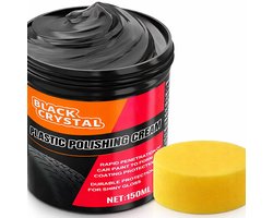 Auto Plastic Restorer | Dashboard Reiniger | Kunststof & Rubber Herstelpasta | Trim Restorer | Zwart Glans Coating | Bumper Renovatie | Interieur Vernieuwing | Kras Reparatie Wax | Bandenglans | Kunststof Polijstmiddel | UV Bescherming | 150ML