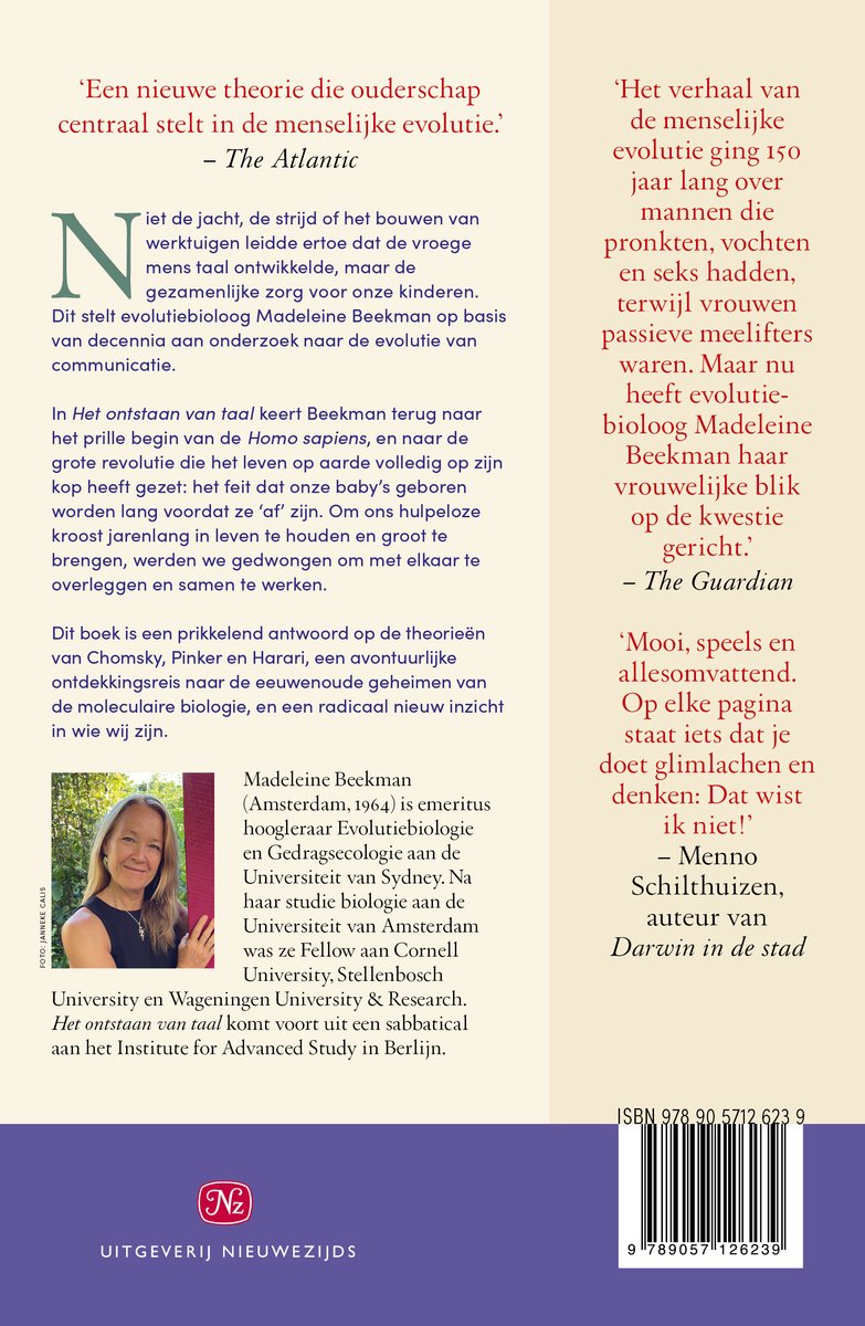 Het ontstaan van taal - back cover