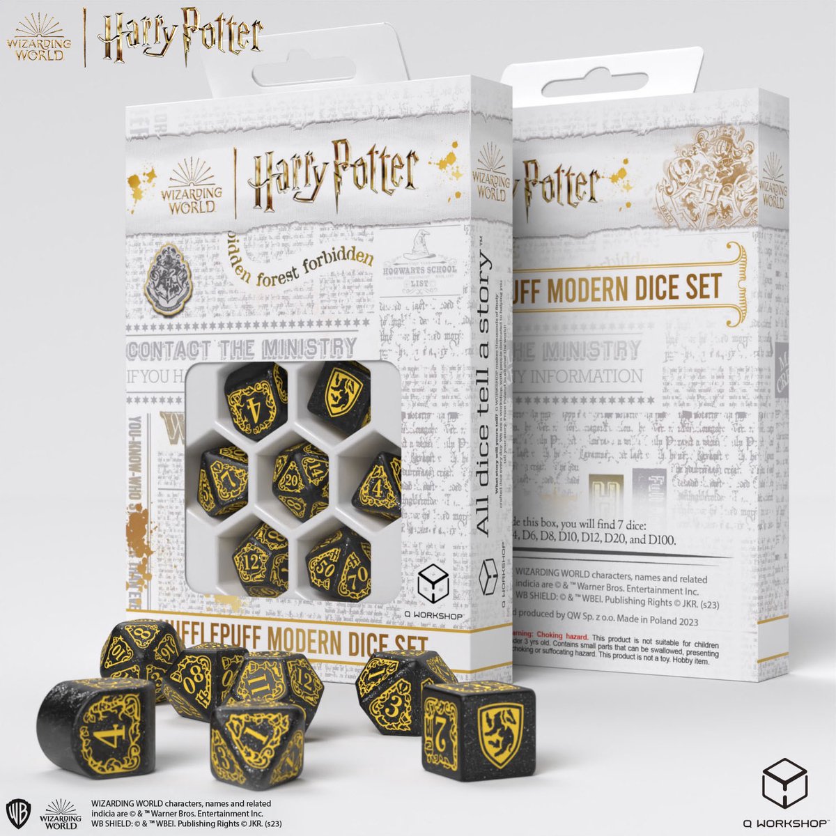 Harry Potter: Hufflepuff Modern Dice Set Black (7ST) - Accessoires