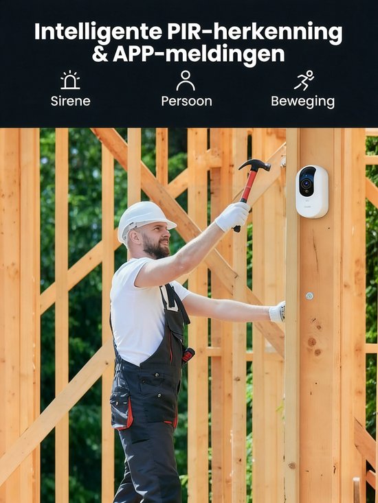 ieGeek - 4G Solar Buiten Camera met Nachtzicht en Zonnepaneel - Geen Wifi Nodig - Beveiligingscamera Draadloos Buiten - Stalcamera - Securitycamera - Magnetische Bevestiging - incl. SIM kaart — afbeelding 2