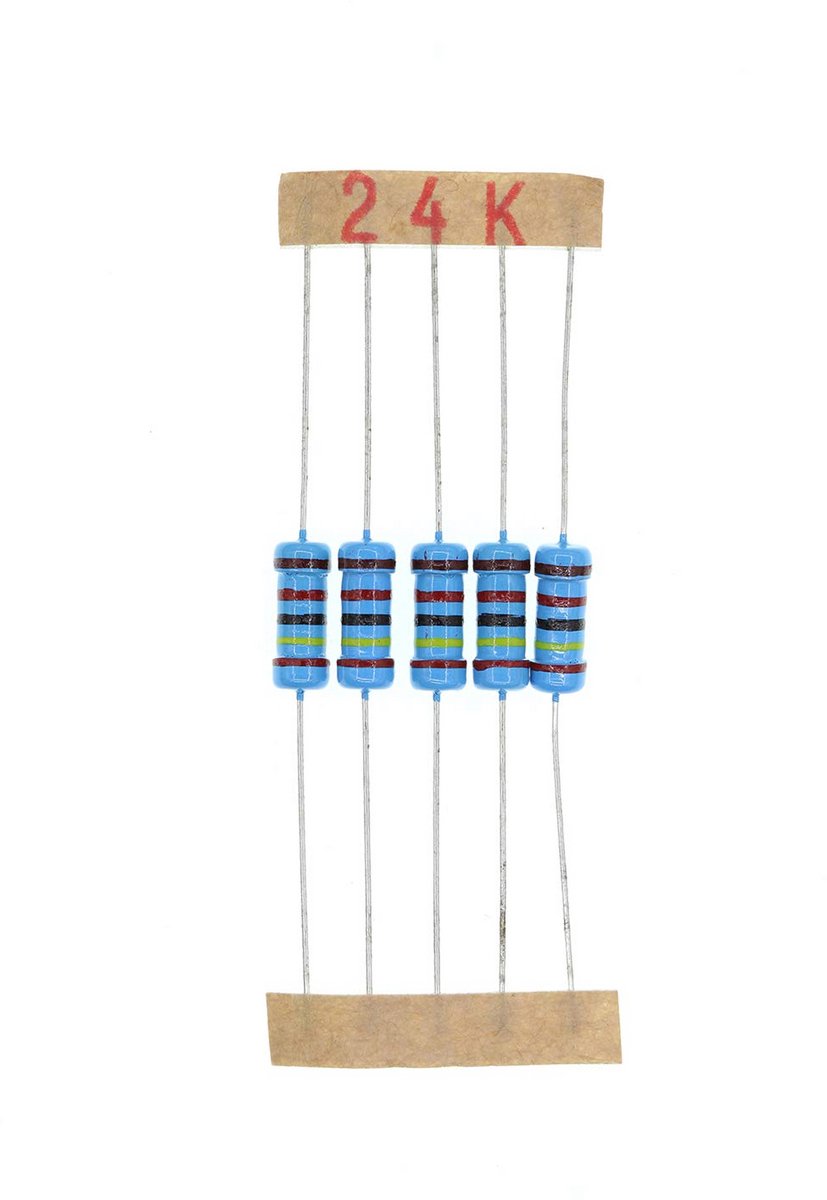 100 Stuks Metaalfilm Weerstanden 1W 24K Ohm 1% Precisie Componenten
