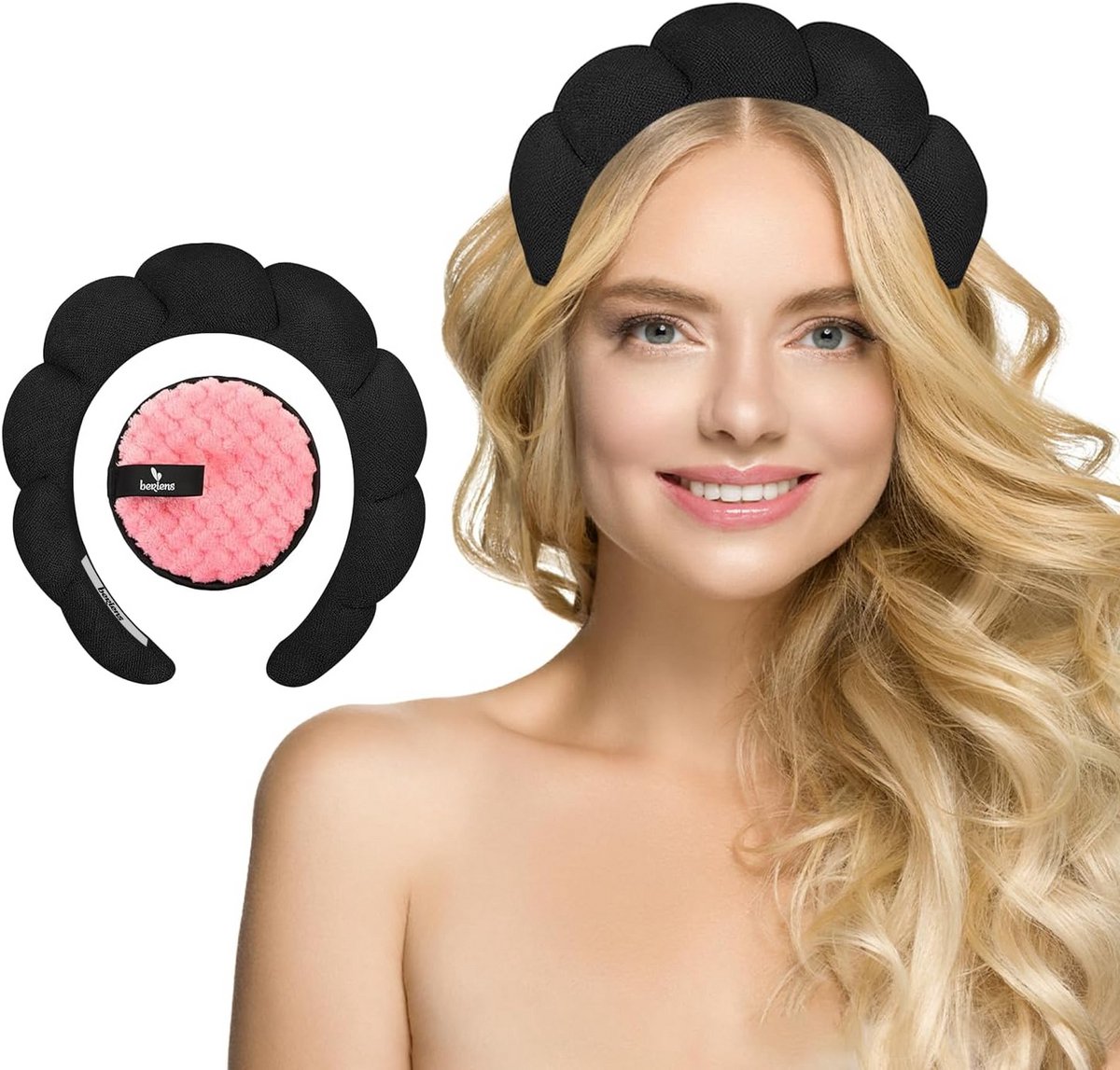 Zachte Spa Hoofdband voor Gezichtswas en Make-up | Dikke Badstof en Pluizig Haaraccessoire