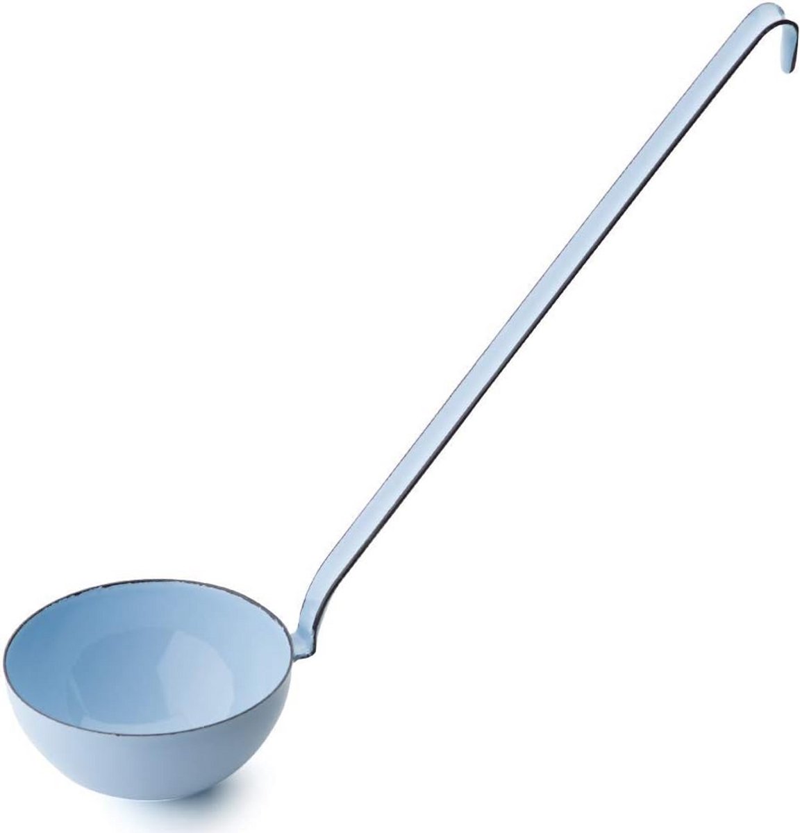 Grote Emaille Soeplepel / Steelpan Lepel - Keukengerei om op te Hangen