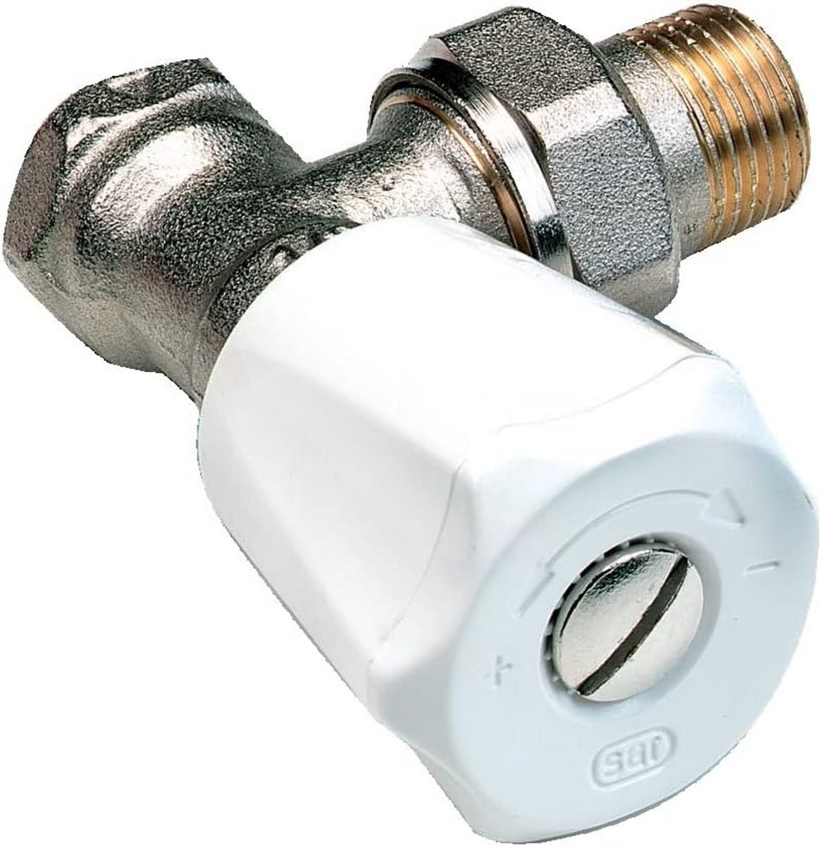 Handbediende Radiatorkraan Hoekmodel 1 Inch Binnenmeting Niet Thermostatisch