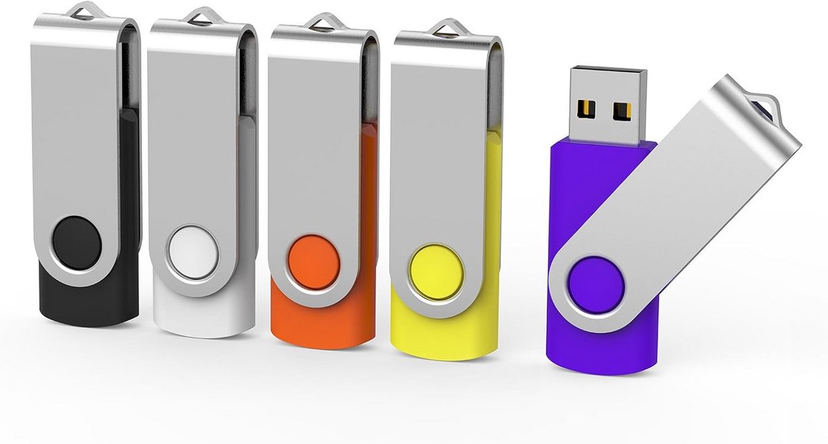 5-delige USB-Stick Set 64 GB Geheugensticks in Diverse Kleuren