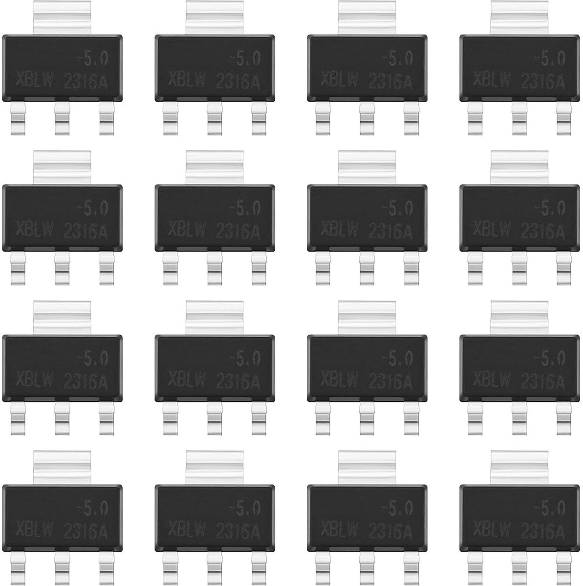 50x Mini Spanningsregelaar 5V 1A SMD SOT-223 Componenten voor Elektronica DIY