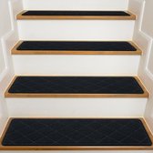 Homwiz Antislip Traptredenmatten set van 15, Zelfklevende Trapmatten Binnen, Trap Mat Snijdbaar & Herbruikbaar voor Bescherm Huisdieren, Senioren Kinderen (Grijs, 65 x 20 cm
