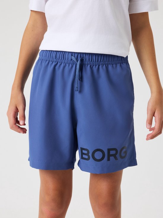 Björn Borg Zwembroek Kinderen Zwemshort Jongens Blauw Coastal Fjord - 100% Gerecycled Polyester - Maat 158-164