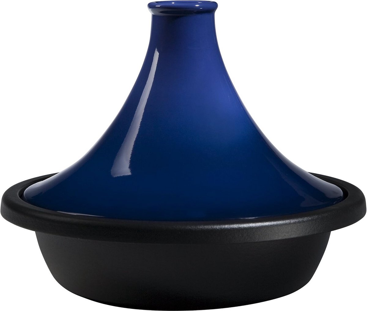 Emaillierter Gusseisen Tajine, 1,9-Liter, Kobaltblau
