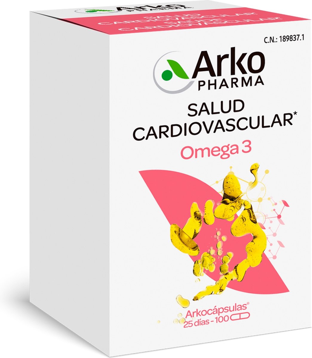Arkocaps Omega 3 visolie 100 capsules|Arkocápsulas Omega 3 Fish Oil 100 capsules|Arkogélules Oméga 3 100 capsules