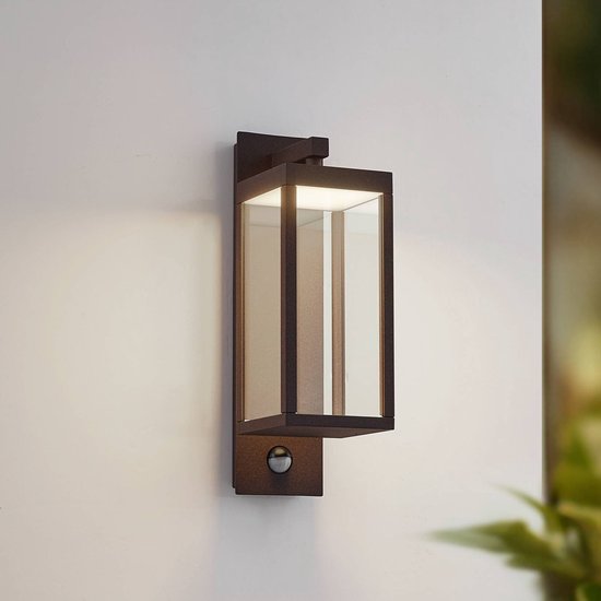 Lindby LED wandlamp Neano, 120 cm, zwart, metaal, IP54