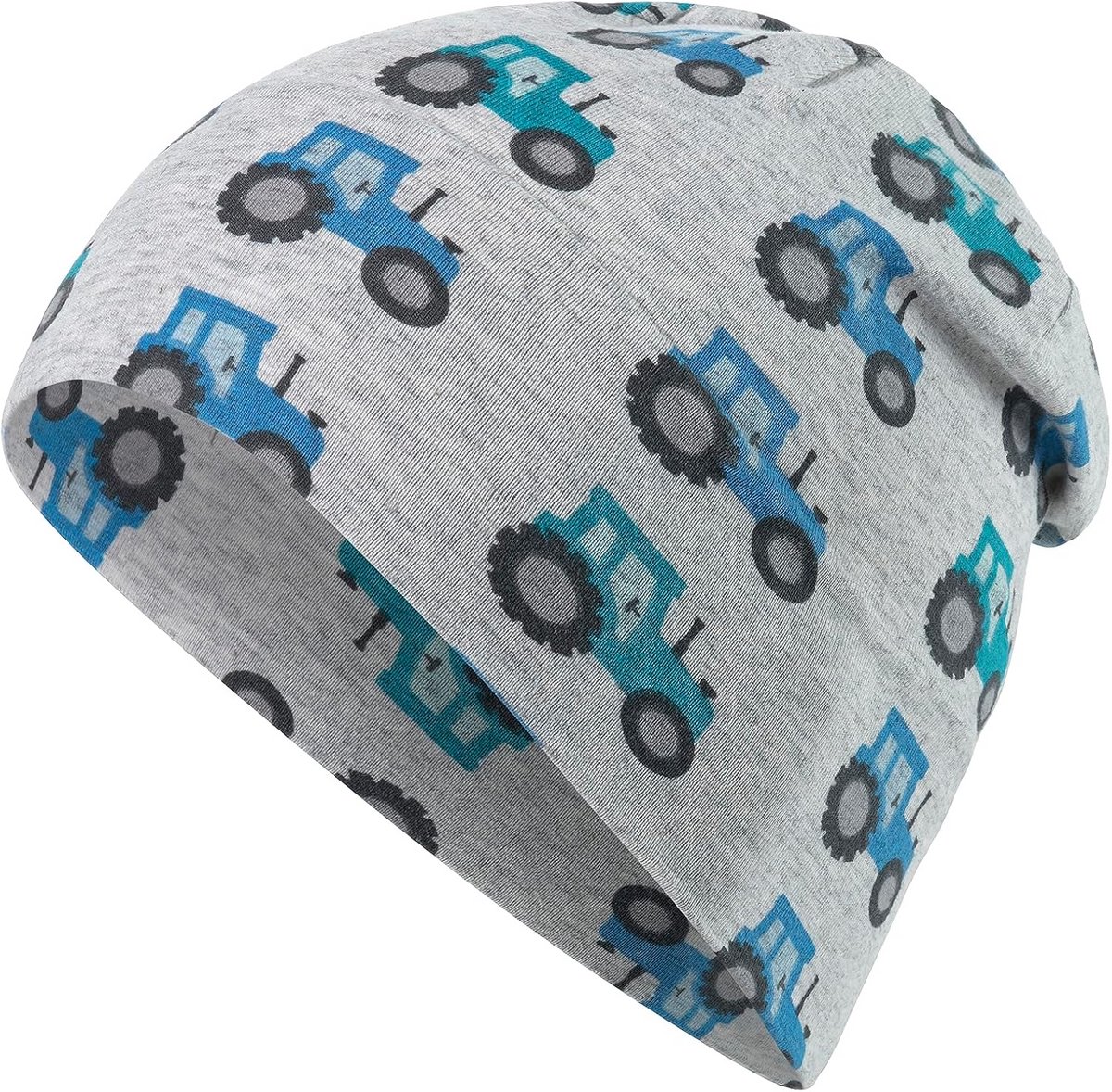 Zachte Kinderbeanie met Tractoren voor Jongens