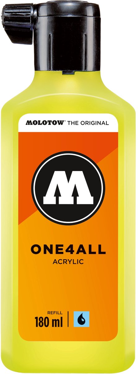 Molotow ONE4ALL™ - 180ml Neon Groen Licht Fluo navul Inkt op acrylbasis