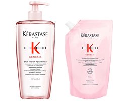 Kérastase - Genesis Bain Hydra-Fortifiant Shampoo 500 ml + Refill Shampoo 500 ml - Voordeelset