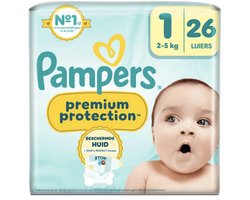 Pampers Premium Protection Luiers Maat 1 2-5 KG 26 Stuks