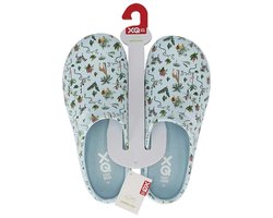XQ dames tuinklomp - clog garden - blue - safari print - maat 38
