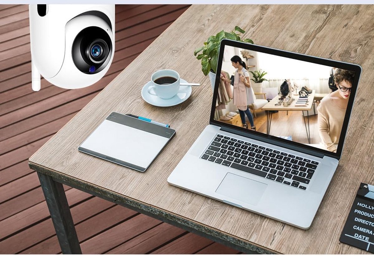 Wifi Binnen Beveiligingscamera met 360 Graden Rotatie en Bewegingsdetectie