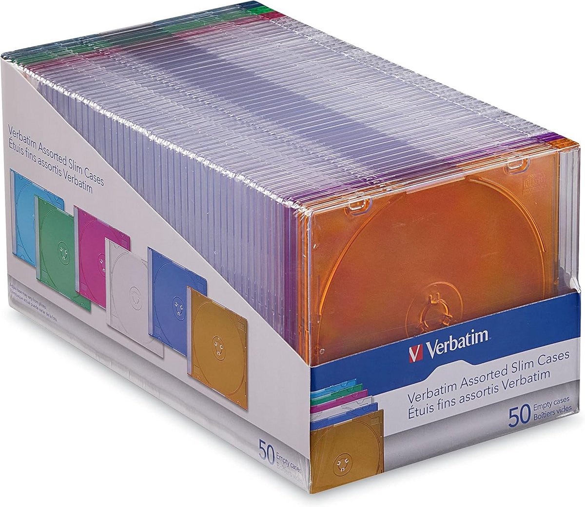 50 Slimme CD DVD Blu-Ray Opberghoesjes Dunne Diverse Kleuren