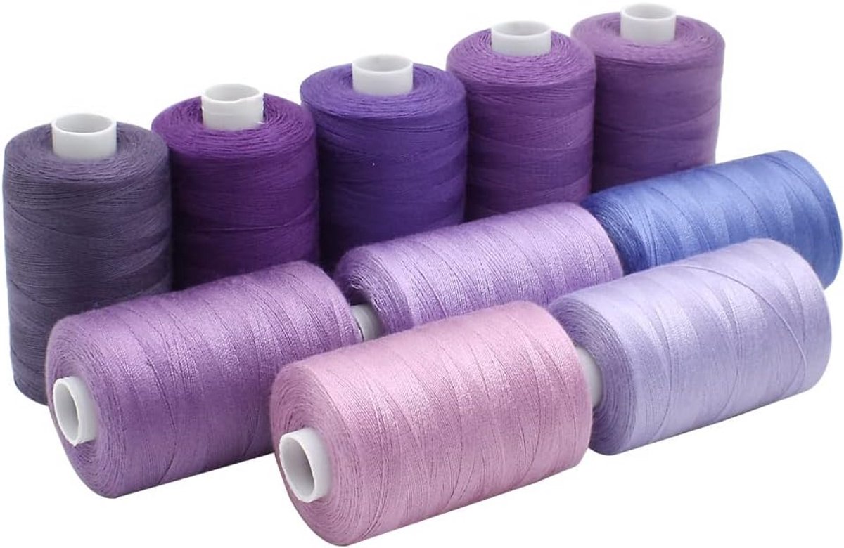 Polyester Naaigaren Set 10 Kleuren voor Naaimachine en Handwerk
