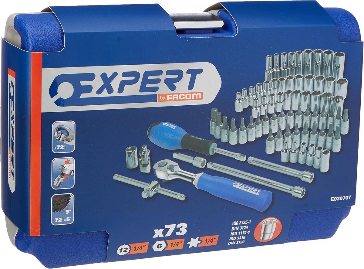 1/4 Inch Dopsleutelset 73 Delen Professioneel Gereedschap