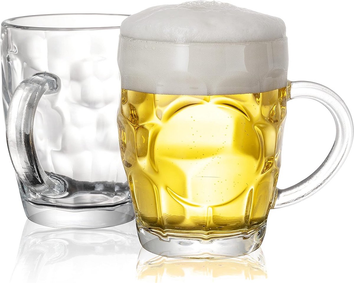 Set van 22 Zware Bierpullen met Hendel - 568 ml Dik Glas Stevig voor Feest en BBQ