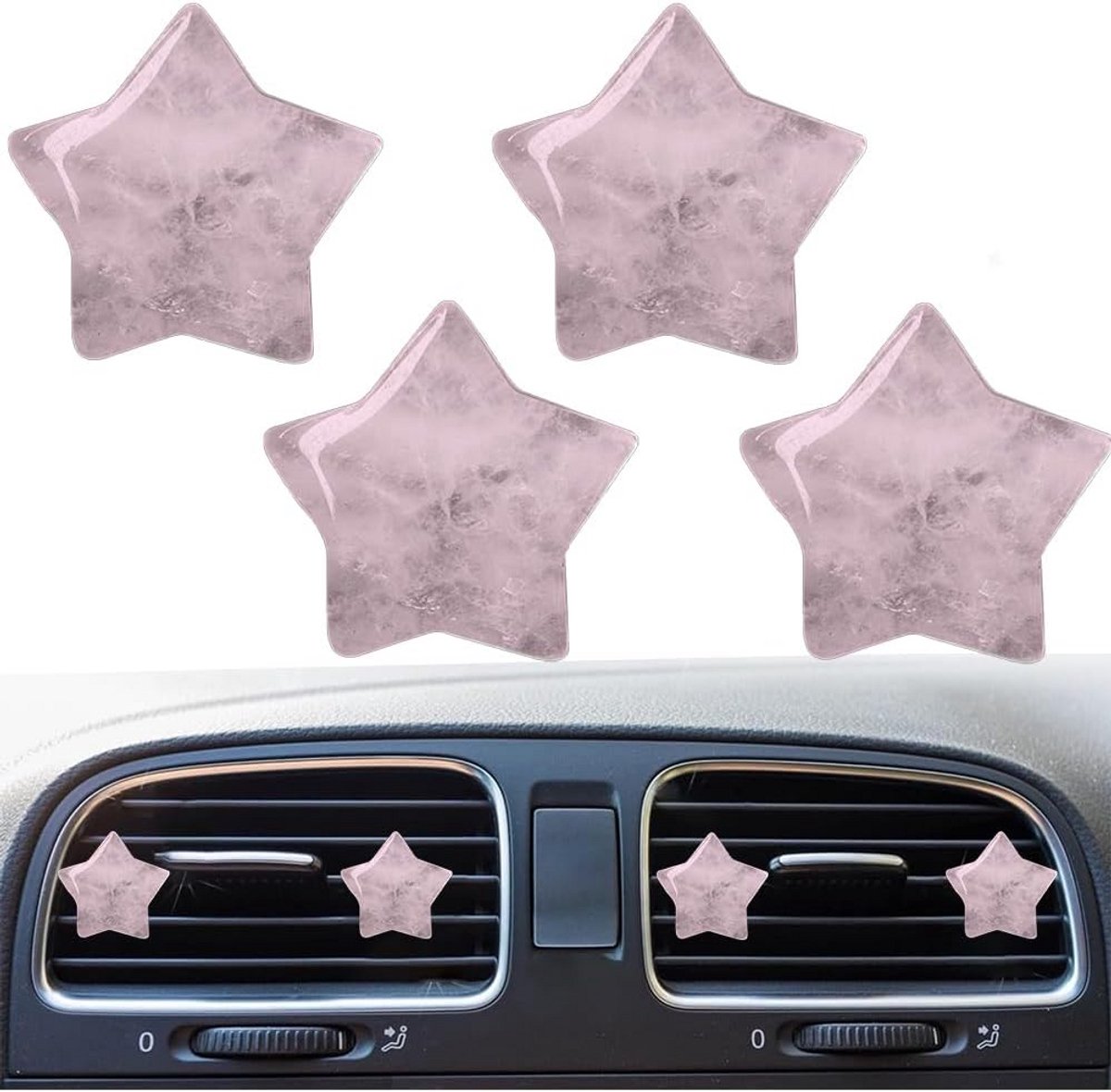 4 Stuks Kristal Ster Luchtverfrisser Clips voor Auto Interieur Decoratie