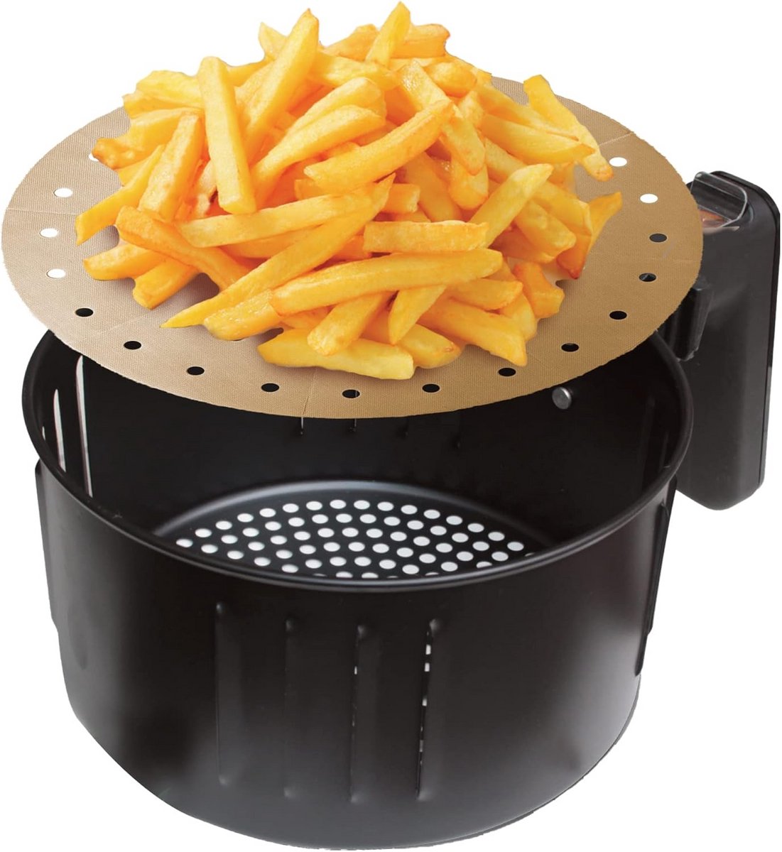Herbruikbare Hittebestendige Airfryer Liners - Antiaanbakmatten voor Manden tot 5L