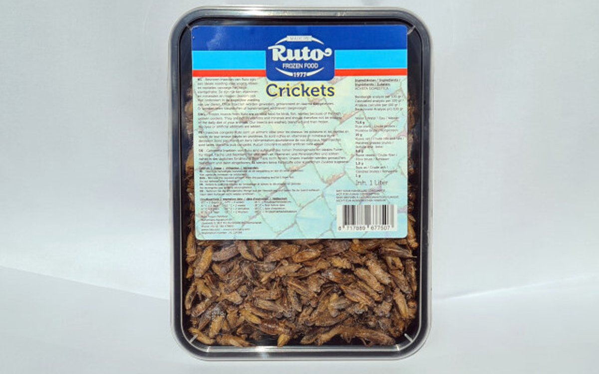 Ruto Diepvries krekels 1 liter | los ingevroren insectenvoer | ca. 500 g Diepvries