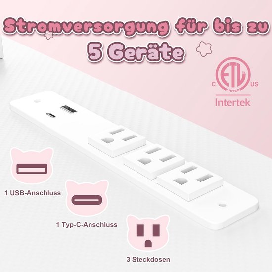 Compact Gaming Bureau met Koolstofvezel Oppervlak en Opbergopties van Merkloos — afbeelding 3