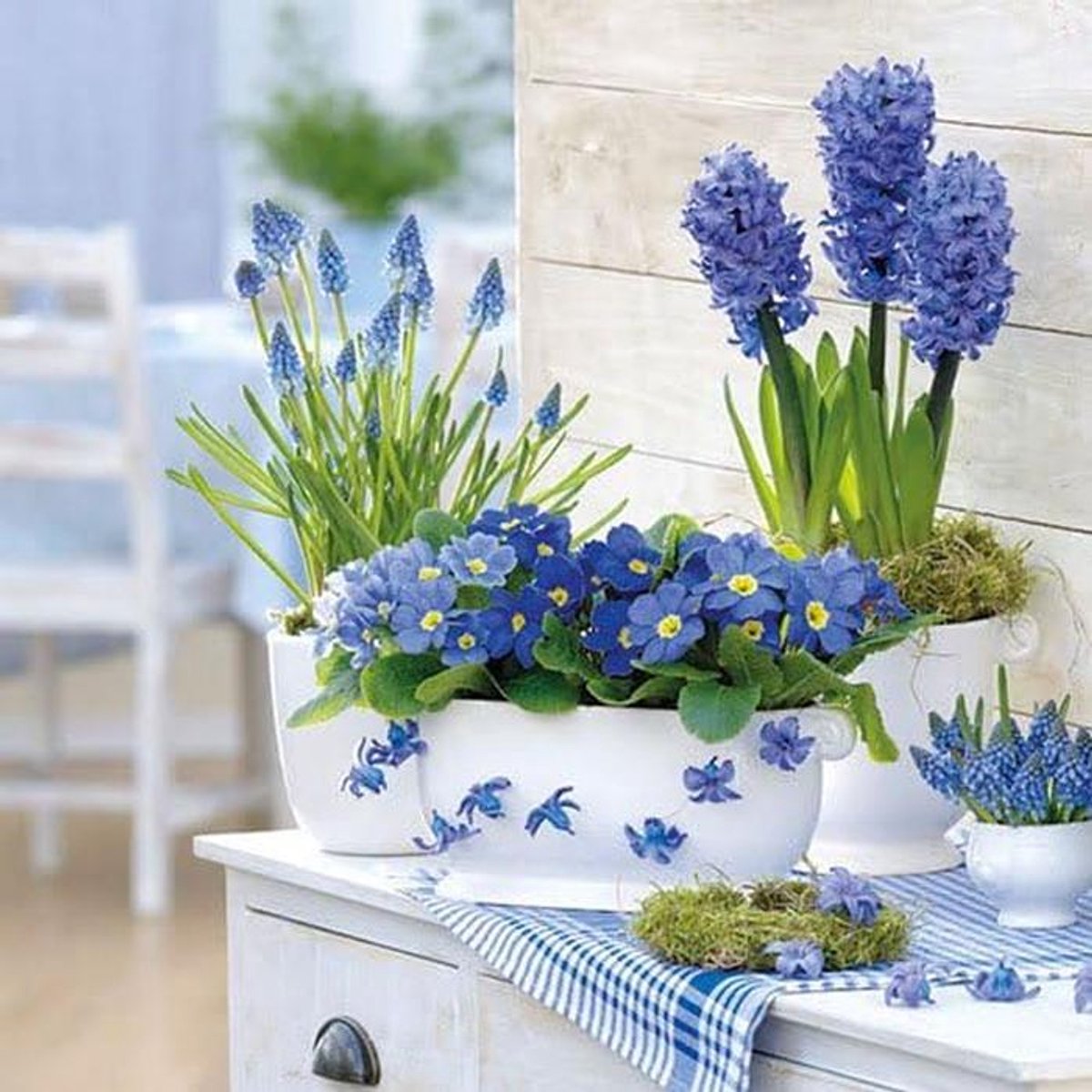 Servetten voor Lunch en Party Bloemen Paars 33x33 cm