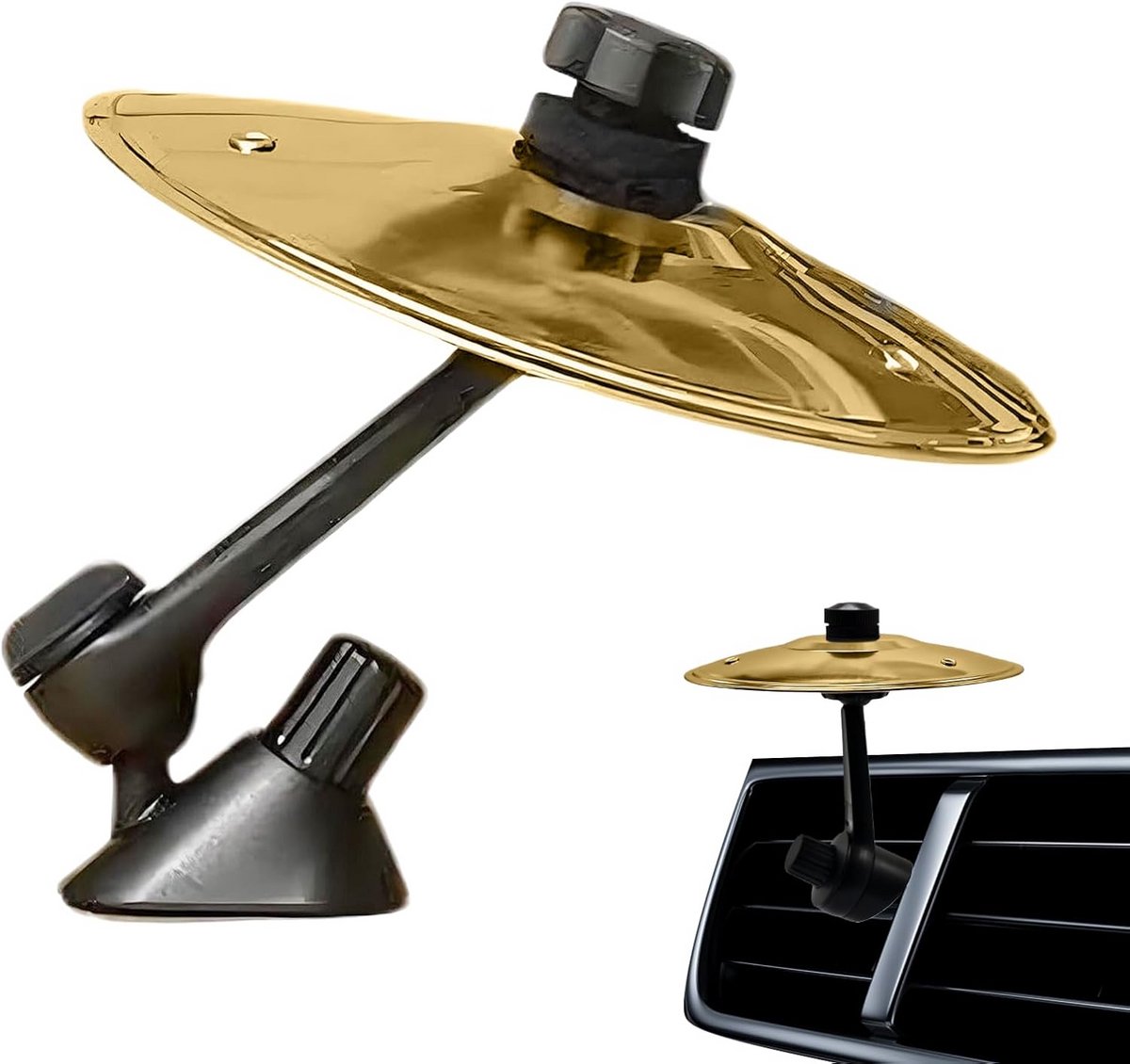 Miniatuur Crash Bekken voor Auto Dashboard - Percussie Speelgoed en Decoratie