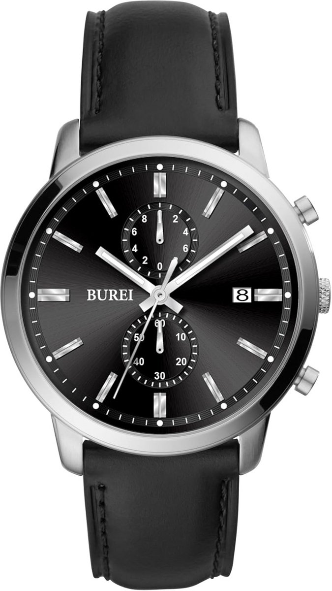 Herenhorloge Chronograaf Japans Quartz Waterdicht Leren Band Zakelijk Casual Sport