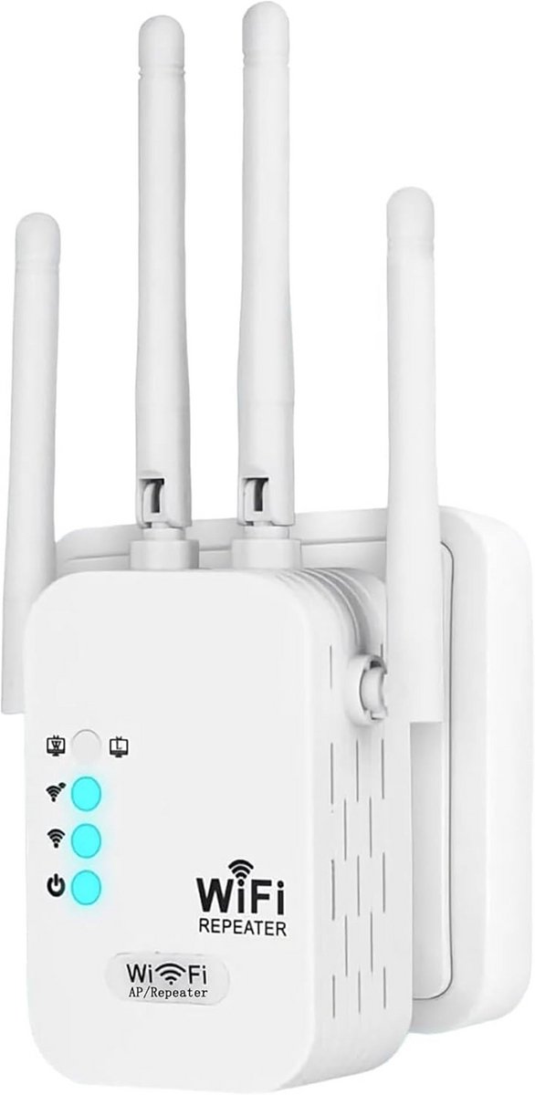Wifi Repeater 1200 Mbps Dual-Band (2.4 & 5 GHz) - Wifi Versterker met Gigabit Ethernet Poort