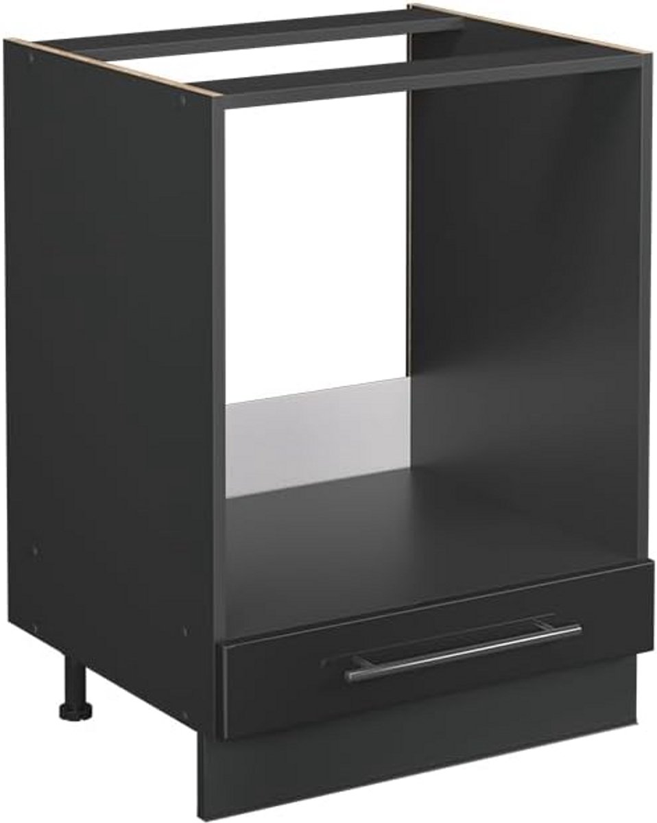 Inbouwkast voor Oven en Fornuis 60 cm Antraciet Hoogglans Keukenmeubel