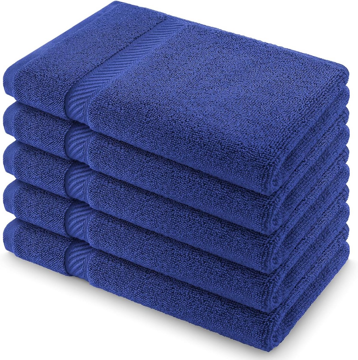 Set van 5 Gastendoekjes 100% Katoen 500 g/m² Navy Blauw 30x50 cm