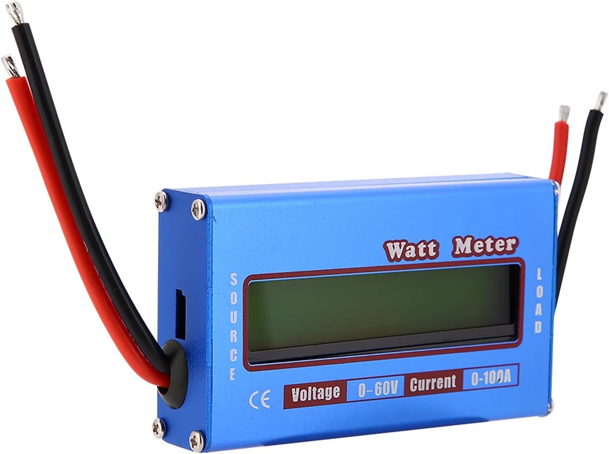 Digitale Wattmeter Vermogensanalysator DC 60V 100A voor Batterij Testen