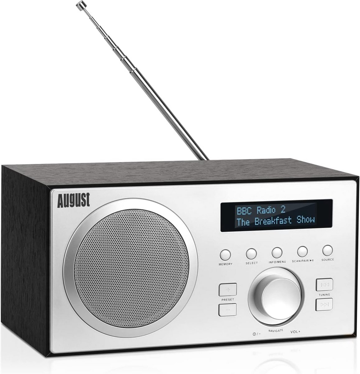 Wekkerradio DAB Plus - Digitale Klok - Dementieklok - Wekker