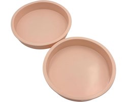 Set van 2 Ronde Siliconen Bakvormen - 17,5 cm - Antiaanbaklaag - Oven & Airfryer Veilig