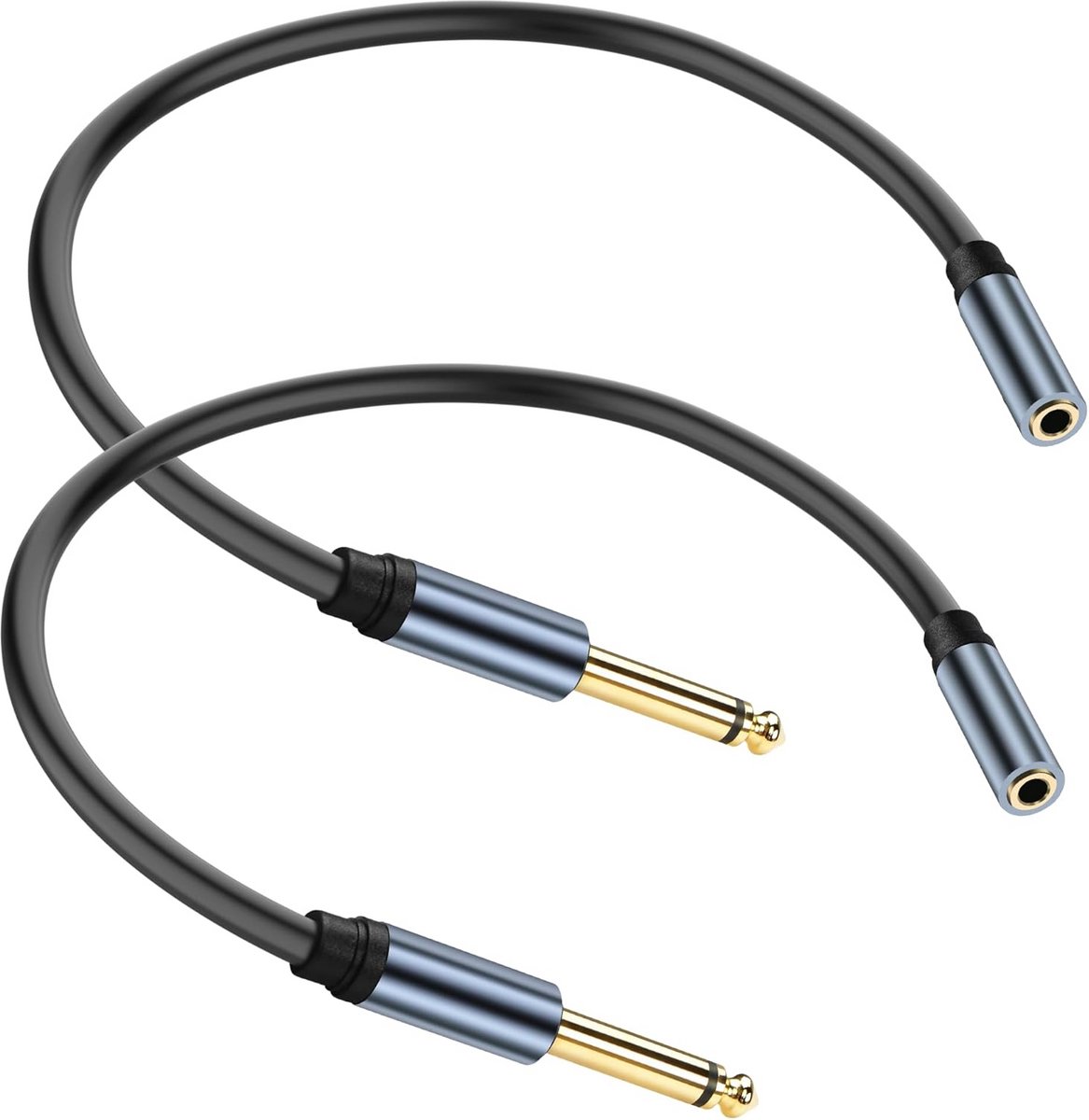 Audio Adapterkabel 1/4 inch Mannelijk naar 3.5mm Vrouwelijk TS naar TRS Converter
