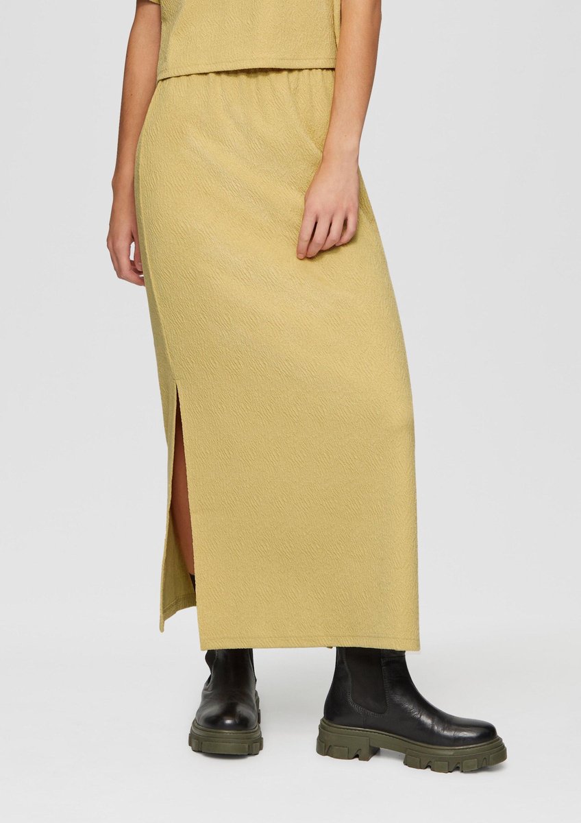 QS - female - Gestructureerde midirok met elastische band