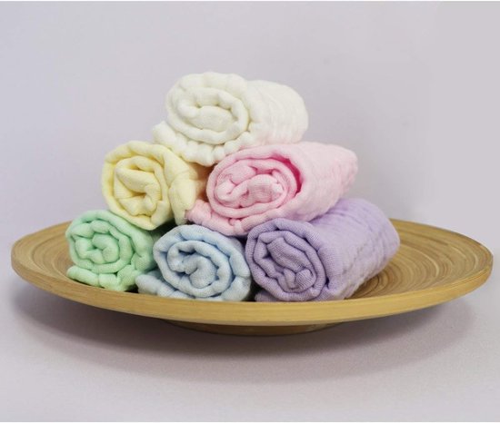 12x Zachte Hydrofiele Luiers / Wasdoekjes voor Baby - 30x30 cm - Extra Zacht voor Gevoelige Huid — afbeelding 2
