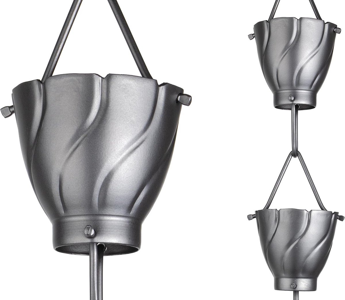 Extra Grote Akira Regenketting van Aluminium - 257 cm Lengte voor Dakgootafvoer