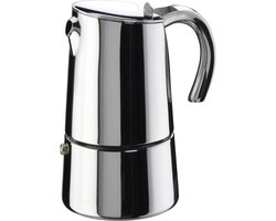 Klassieke Espressomachine voor 4 Kopjes in Roestvrij Staal