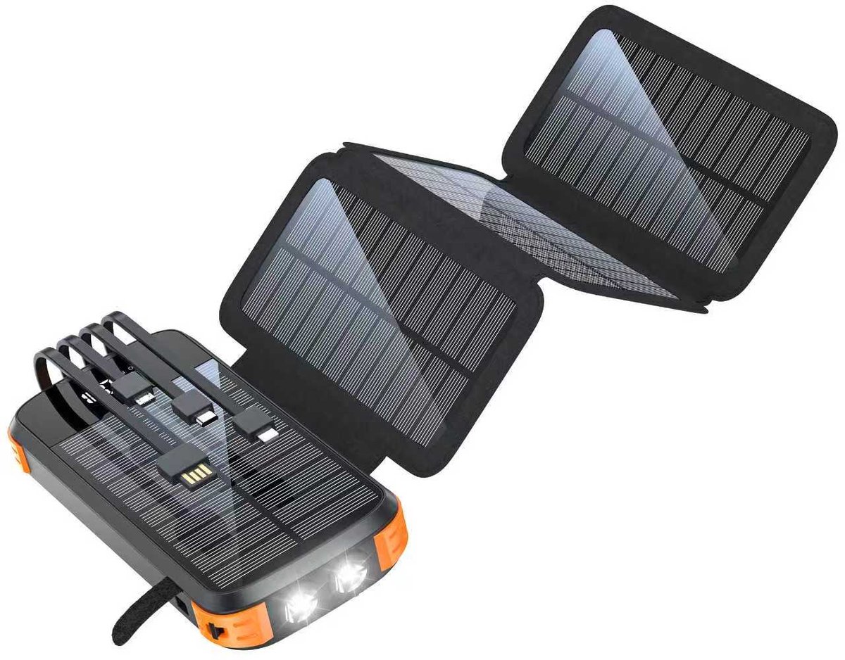 Lugia Solar+ Powerbank 30000 mAh met Zonnepaneel - afbeelding 2